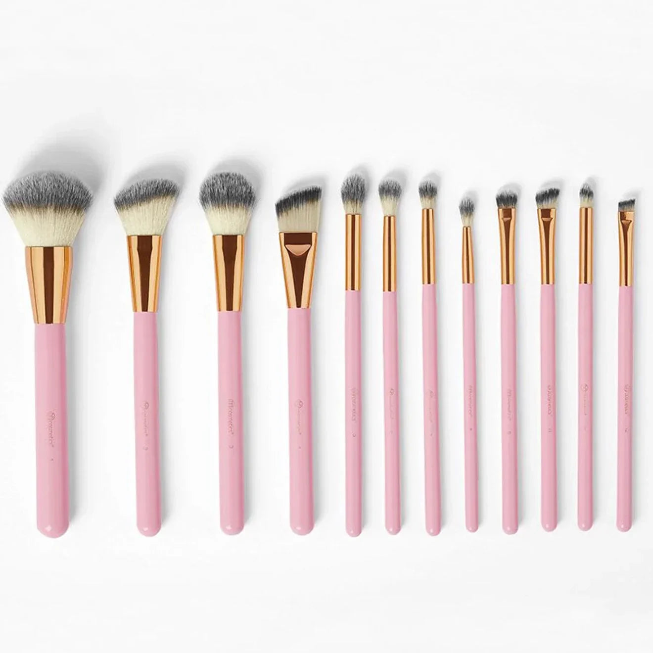 Luxury & Stylish Cosmetics Studded Elegance 12 Pc Brush Set β Premium Makeup Brushes with Holder β Random Colours