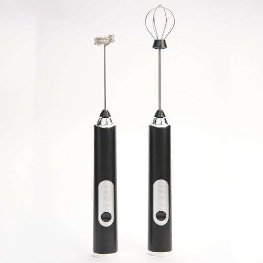 Coffee moka foamer maker with grinder and electric milk frother handheld milk foamer mini coffee/milk frother (black Color)