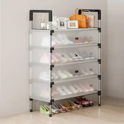 Foldable 5-Tier Space-Saving Dustproof Shoe Stand