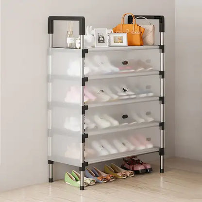 Foldable 5-Tier Space-Saving Dustproof Shoe Stand