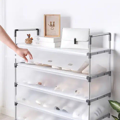 Foldable 5-Tier Space-Saving Dustproof Shoe Stand