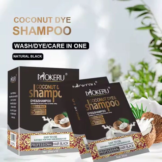 Natural Herbal Instant Black Hair Dye Shampoo