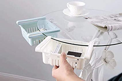 Buy 1 get 2 Free Offer Adjustable Fridge Storage Basket Racks & Sliding Tray Pack of 3 Sets