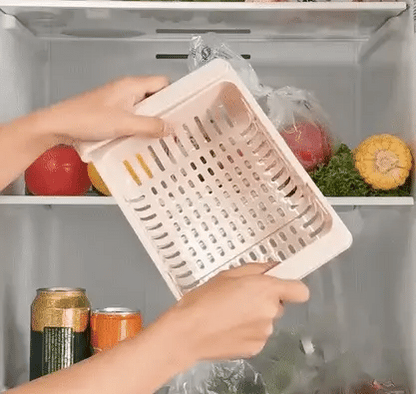 Buy 1 get 2 Free Offer Adjustable Fridge Storage Basket Racks & Sliding Tray Pack of 3 Sets